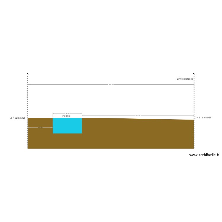 Coupe B v7. Plan de 0 pièce et 0 m2