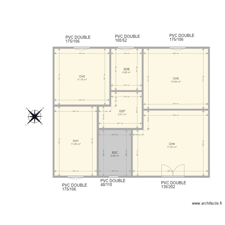 DU CREST. Plan de 0 pièce et 0 m2