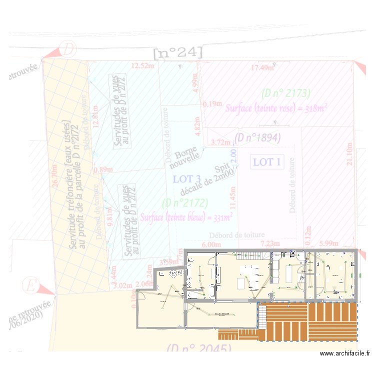 BASE mesure elec lum. Plan de 22 pièces et 248 m2