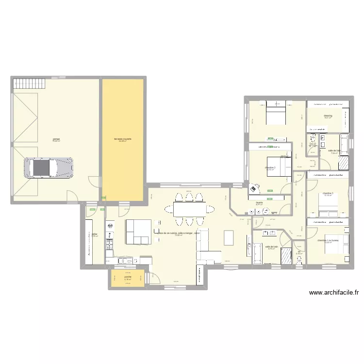 plan avec meuble et cloison modifier. Plan de plan avec meuble et cloison modifier. Plan de