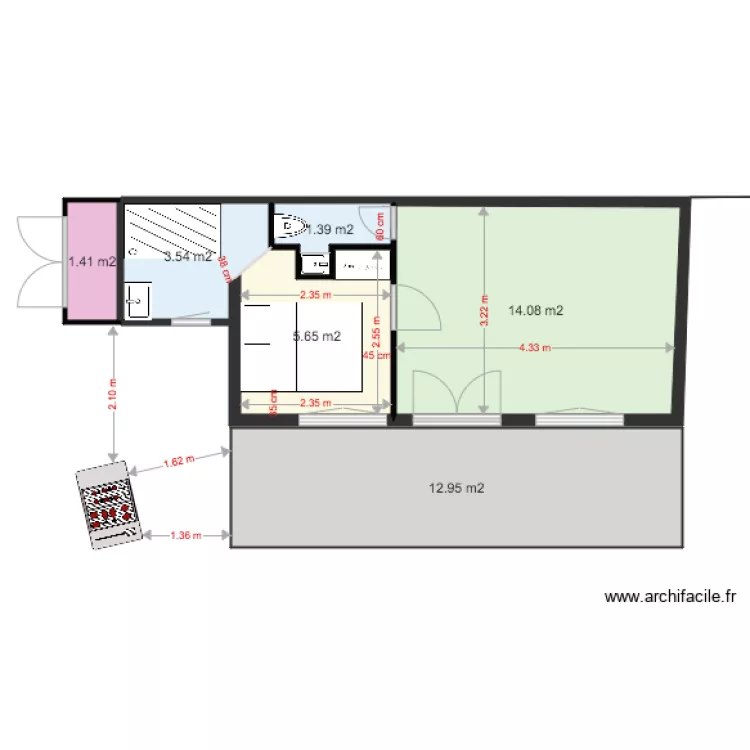 MOBIL HOME MONTA SDB GAUCHE 4. Plan de 
