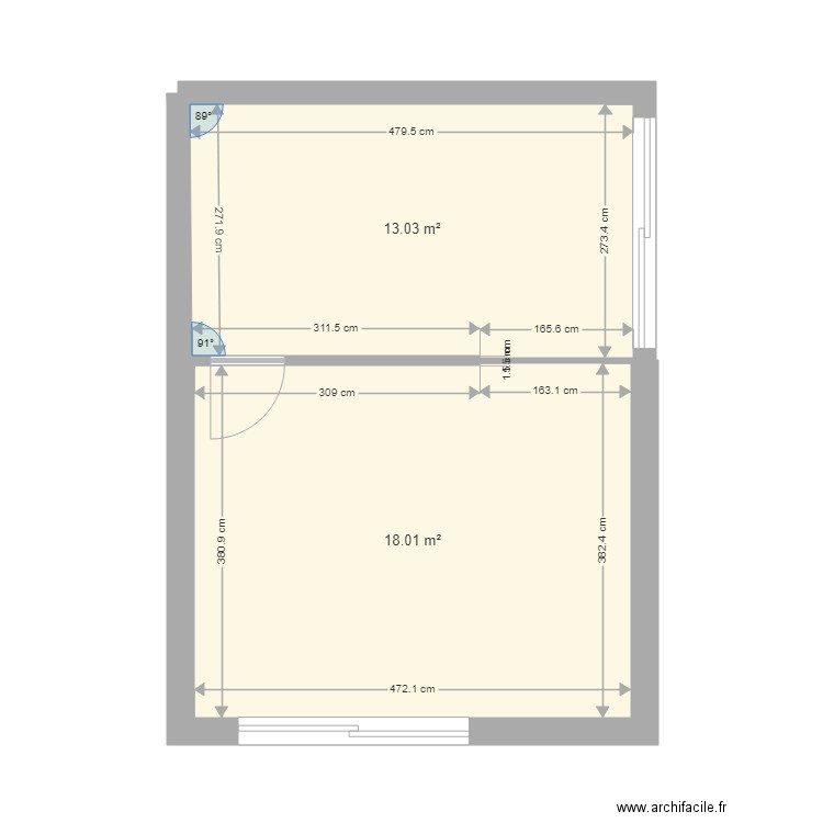 Plan chambre version 4. Plan de 0 pièce et 0 m2