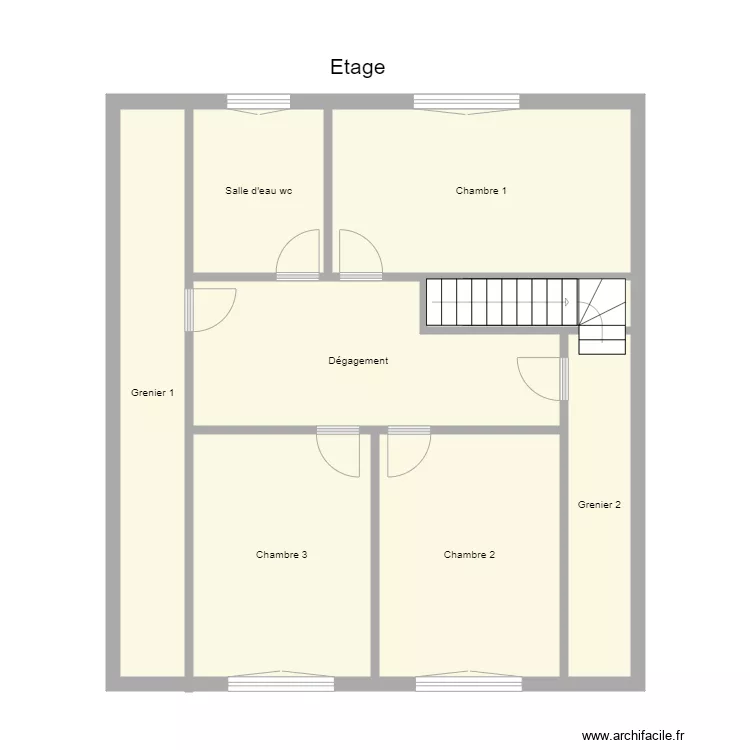 Croquis MULLER Etage. Plan de 