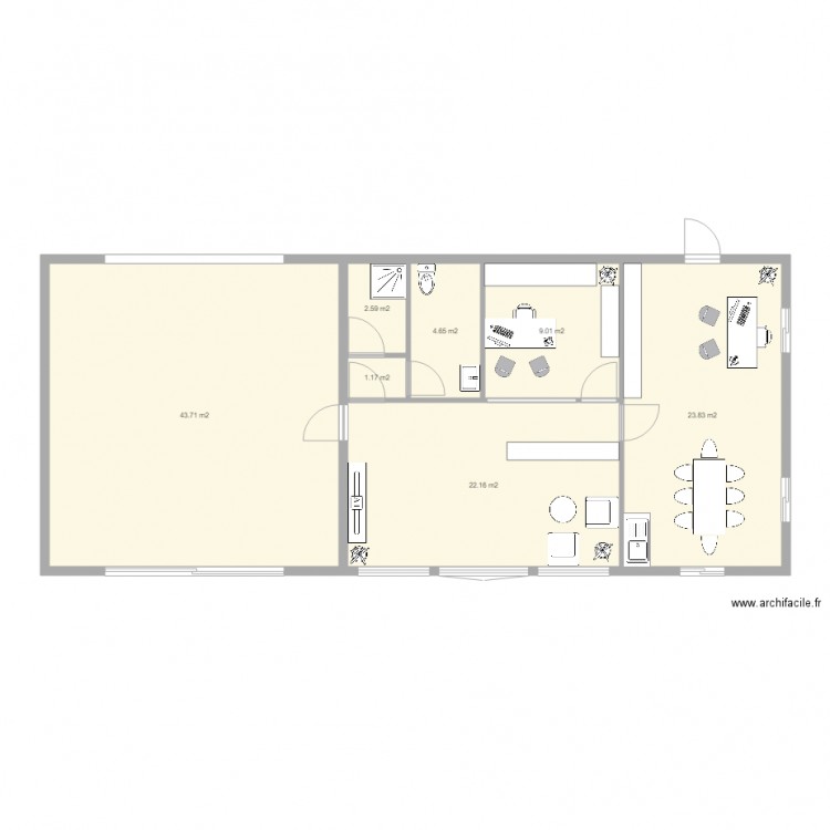 Bureaux Pierrefonds. Plan de 0 pièce et 0 m2