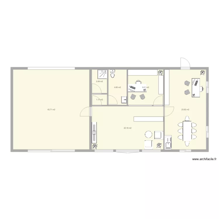 Bureaux Pierrefonds. Plan de 