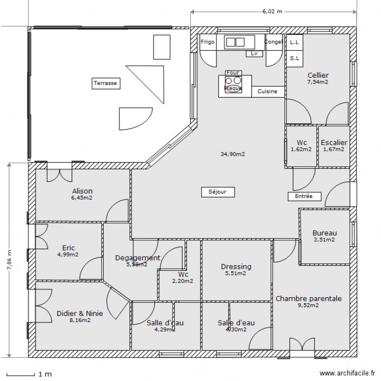 Cuisine 1. Plan de 0 pièce et 0 m2