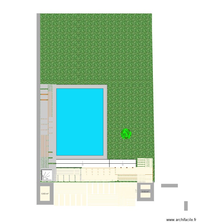 Simul piscine. Plan de 0 pièce et 0 m2