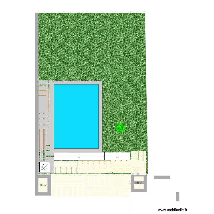 Simul piscine. Plan de 