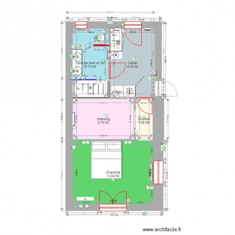 extension 4 pièces 38m hab 12 sept bis électricité. Plan de 0 pièce et 0 m2