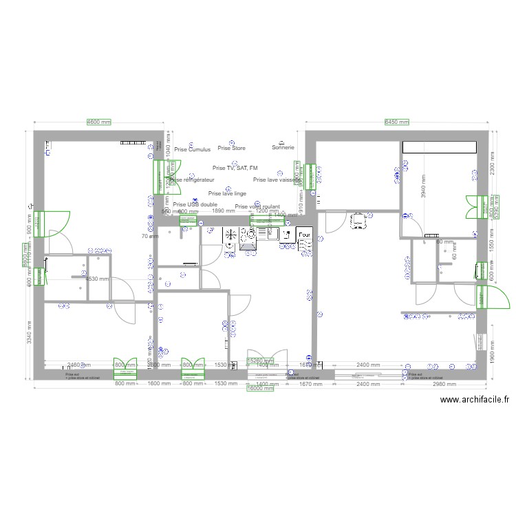 RESEAU ELECTRIQUE PRISES 2503. Plan de 0 pièce et 0 m2