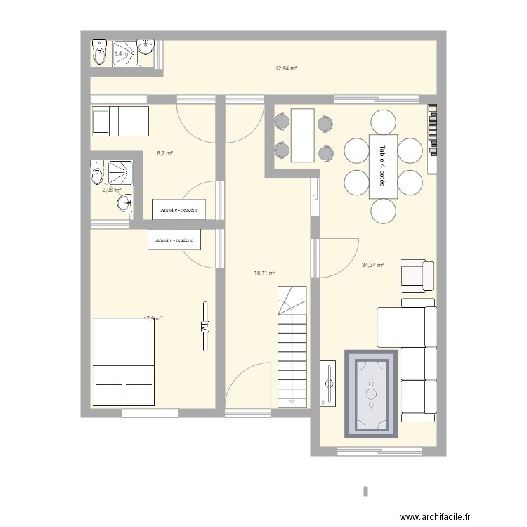 modif ndongo 1. Plan de 0 pièce et 0 m2