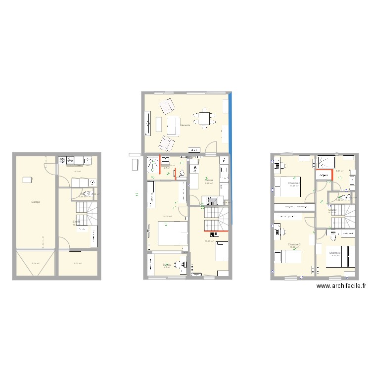 Maison sdb parentale  23-11-2022. Plan de 0 pièce et 0 m2