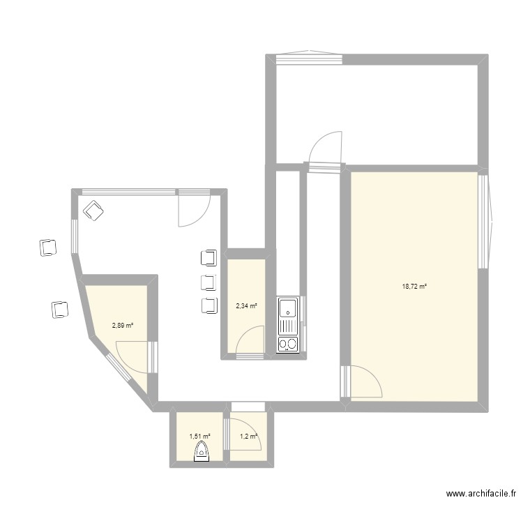 wavre. Plan de 5 pièces et 27 m2