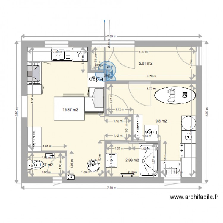 cuisine buanderie 3. Plan de 0 pièce et 0 m2