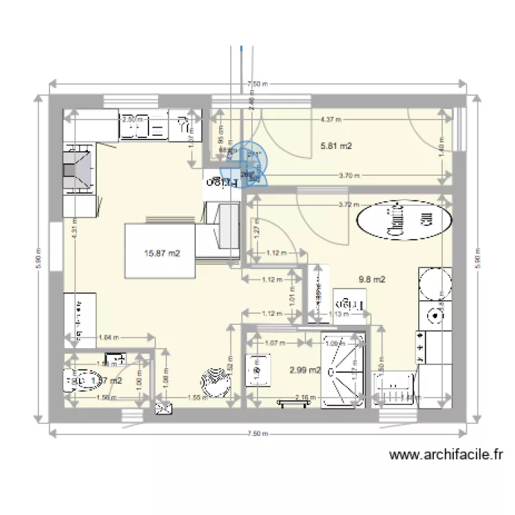 cuisine buanderie 3. Plan de 