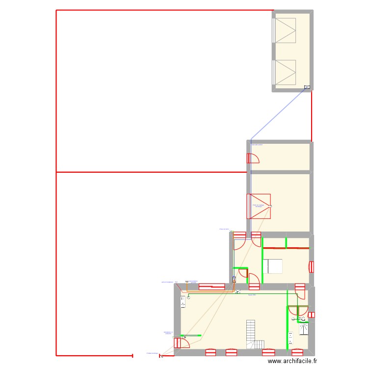 LEPAUVRE Pierre Maison Parigné autre RDC. Plan de 12 pièces et 179 m2