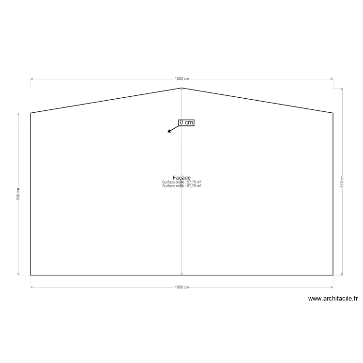 facade cour. Plan de facade cour. Plan de