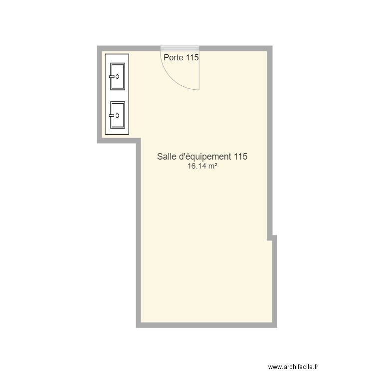 Salle équipement 115 SS1 g gym. Plan de 0 pièce et 0 m2