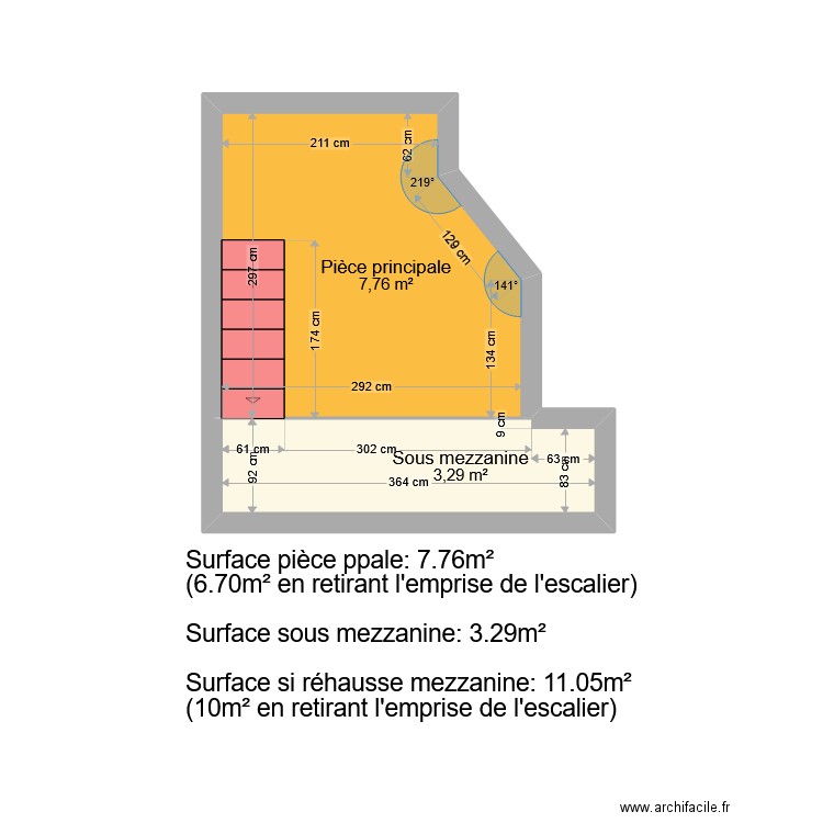 Plan 1 Bouffay . Plan de 2 pièces et 11 m2