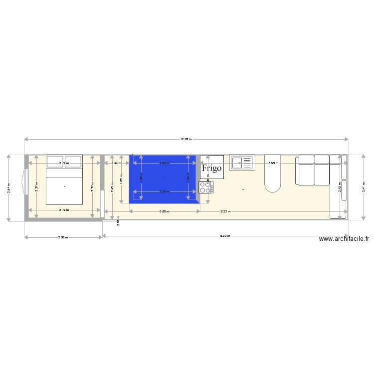 conteneur vrai dimension 40dry. Plan de 0 pièce et 0 m2