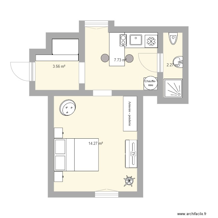 Studio V2. Plan de 0 pièce et 0 m2