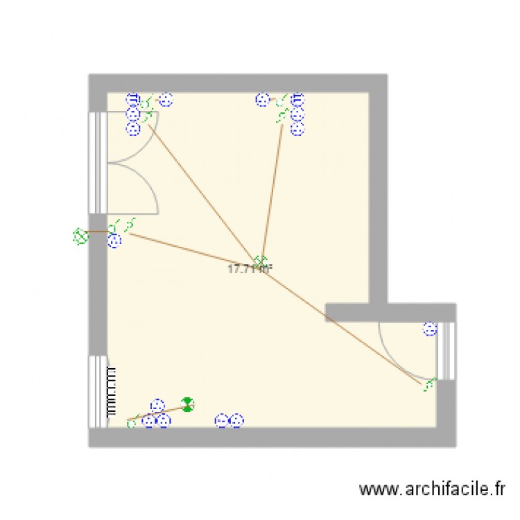 Chambre Parent plan éléctrique. Plan de 0 pièce et 0 m2