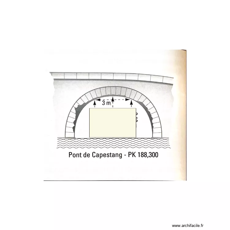 Pont de Capestang. Plan de 