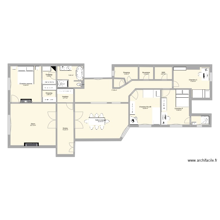 Appartement campagne première transfo 4. Plan de 0 pièce et 0 m2