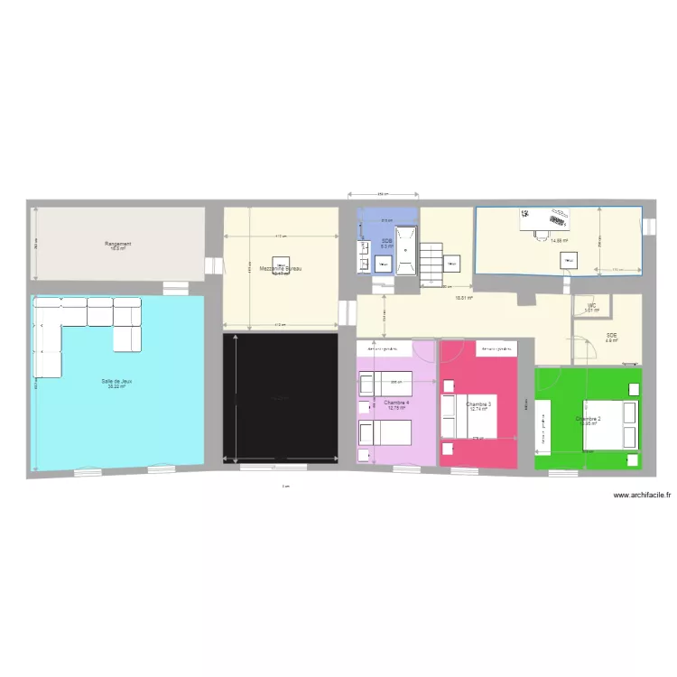 Versaugues sept Etage Carrelage. Plan de 