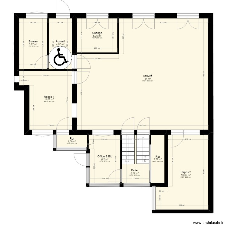 01 - MB - Projet. Plan de 27 pièces et 276 m2