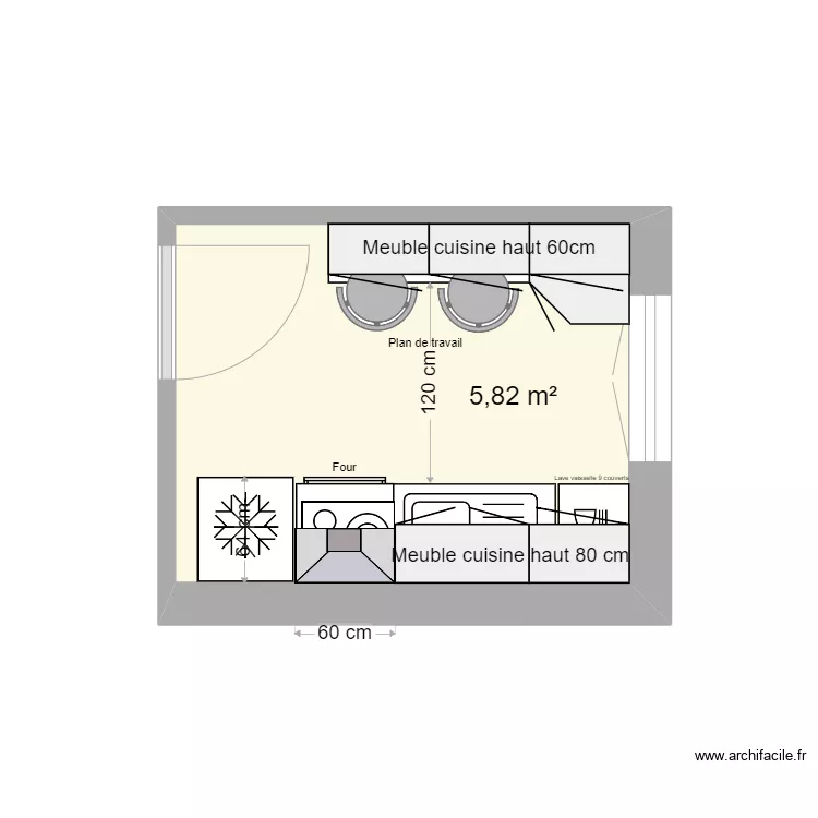 cuisine. Plan de 