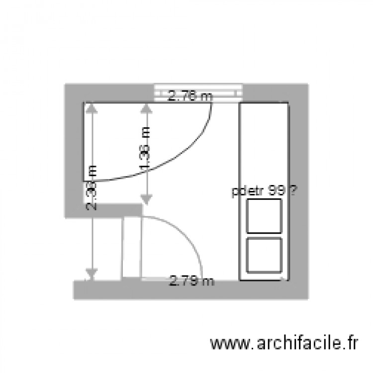 sdb haut2. Plan de 0 pièce et 0 m2