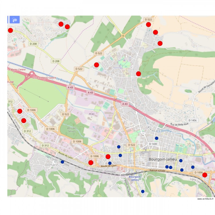 secteur BAL bourgoin. Plan de 0 pièce et 0 m2