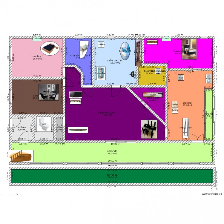 Plan 2 version achevée. Plan de 0 pièce et 0 m2