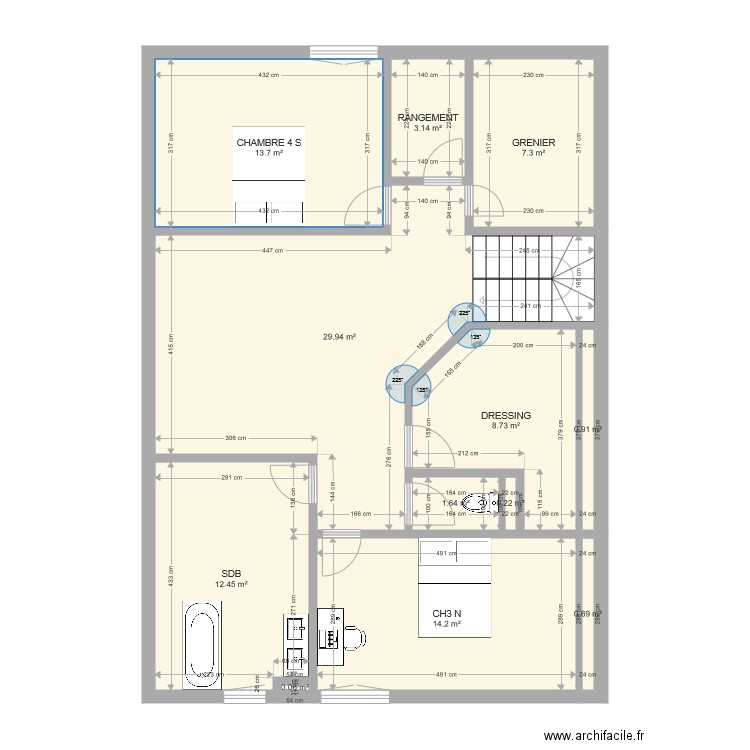 Brusvily Etage PRO3. Plan de 0 pièce et 0 m2