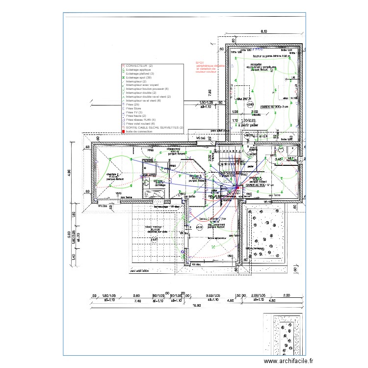 GAGNAIRE EXE 2 ETAGE MODIFS CLIENTS unifilaire. Plan de 0 pièce et 0 m2