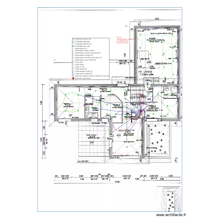 GAGNAIRE EXE 2 ETAGE MODIFS CLIENTS unifilaire. Plan de GAGNAIRE EXE 2 ETAGE MODIFS CLIENTS unifilaire. Plan de