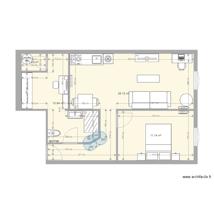 42SJ 2eme étage gauche  grande sdb. Plan de 0 pièce et 0 m2