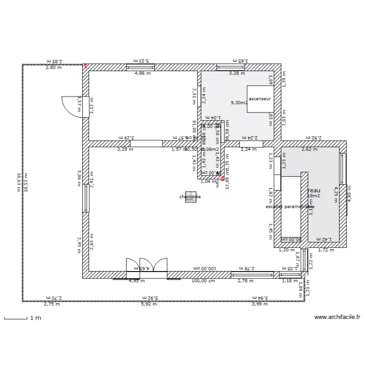 maison 1 etage version 4. Plan de 