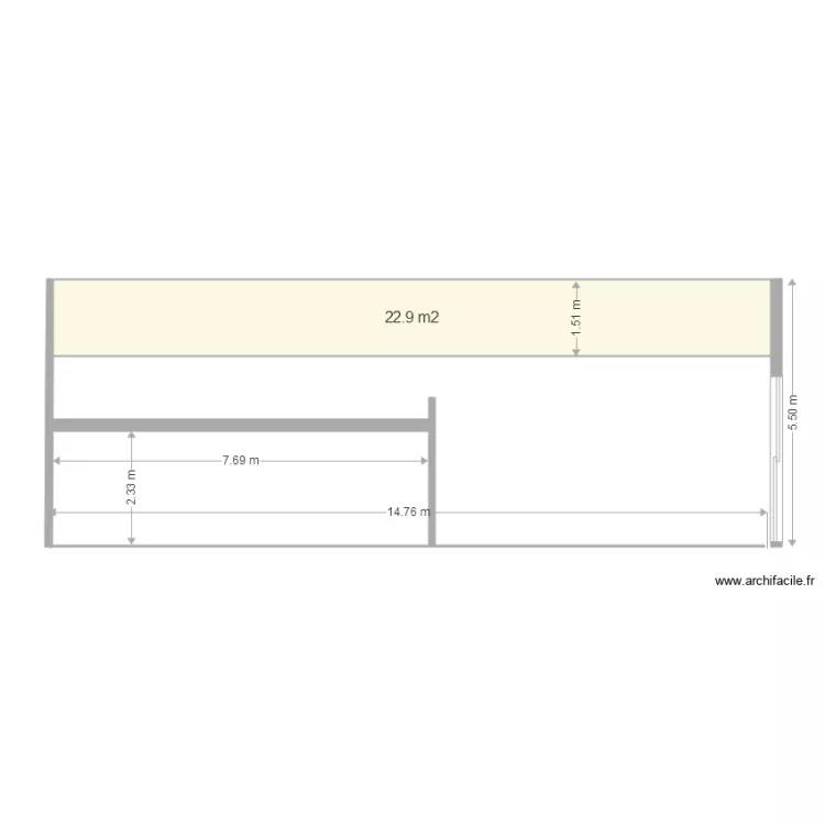 coupe mur cot&eacute; parking Est. Plan de 