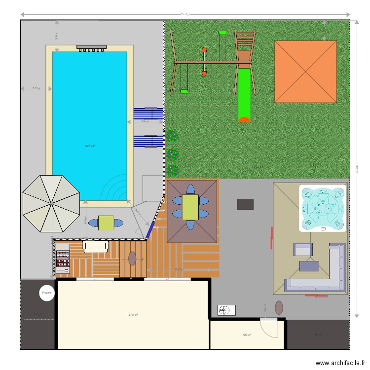 la cour18. Plan de 0 pièce et 0 m2