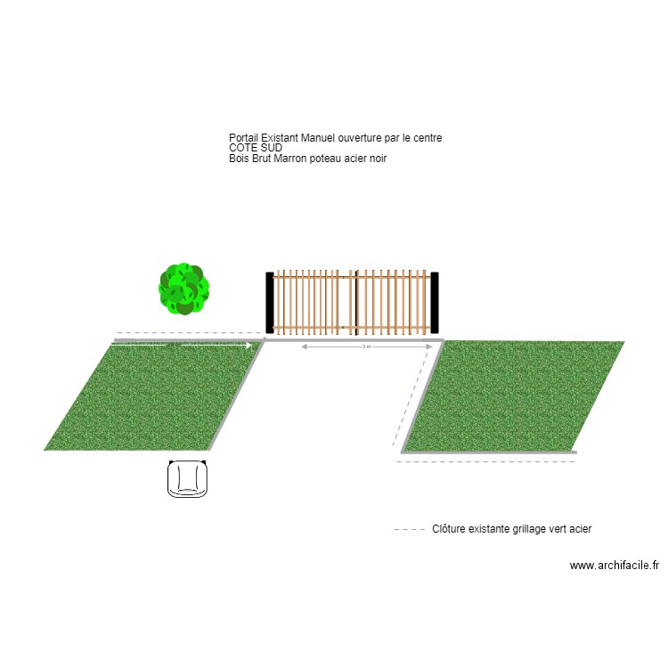 Portail avant travaux. Plan de 0 pièce et 0 m2