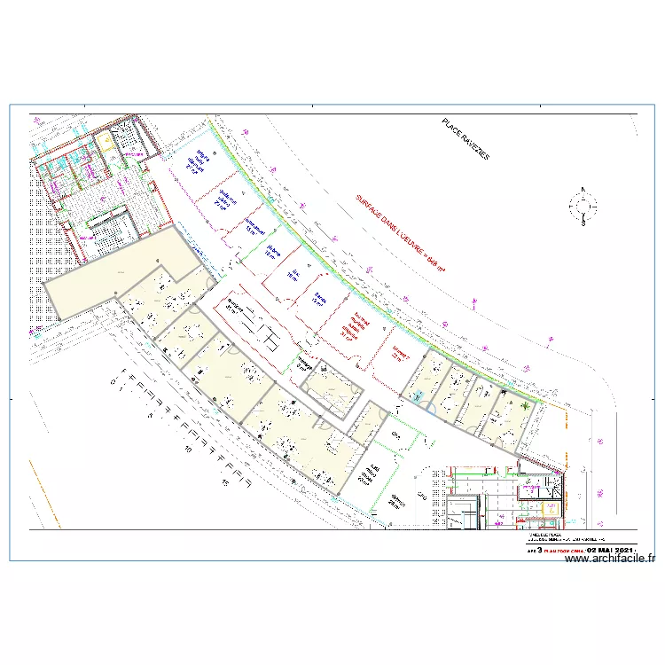 Ravezies v11 porte coupe feu. Plan de 