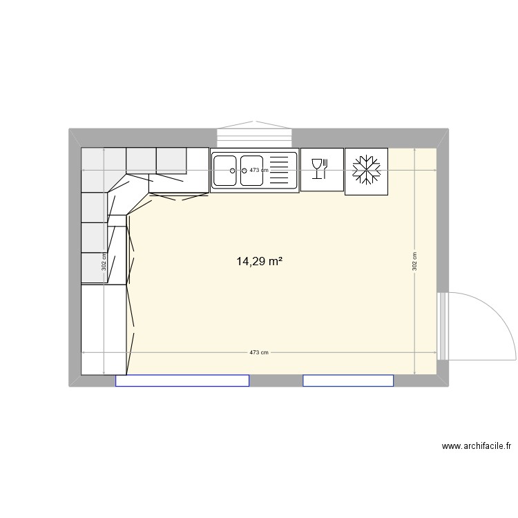 Cuisine 1. Plan de 0 pièce et 0 m2