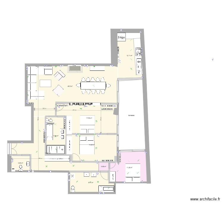 plan st ex prises et eclairage radiateur meubles. Plan de 0 pièce et 0 m2