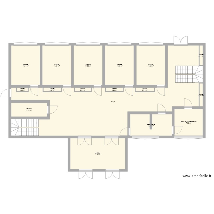 école de Sirine et Diara étage1. Plan de 0 pièce et 0 m2