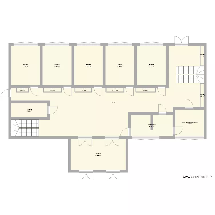 &eacute;cole de Sirine et Diara &eacute;tage1. Plan de 
