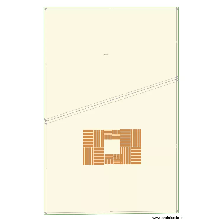Terrasse jardin Montfarville. Plan de 