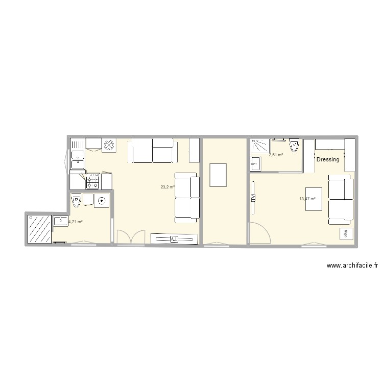 2 Appart Julian meublé . Plan de 0 pièce et 0 m2