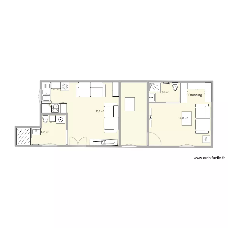 2 Appart Julian meubl&eacute; . Plan de 